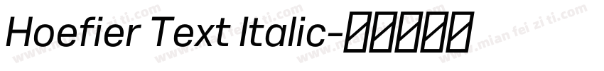 Hoefier Text Italic字体转换